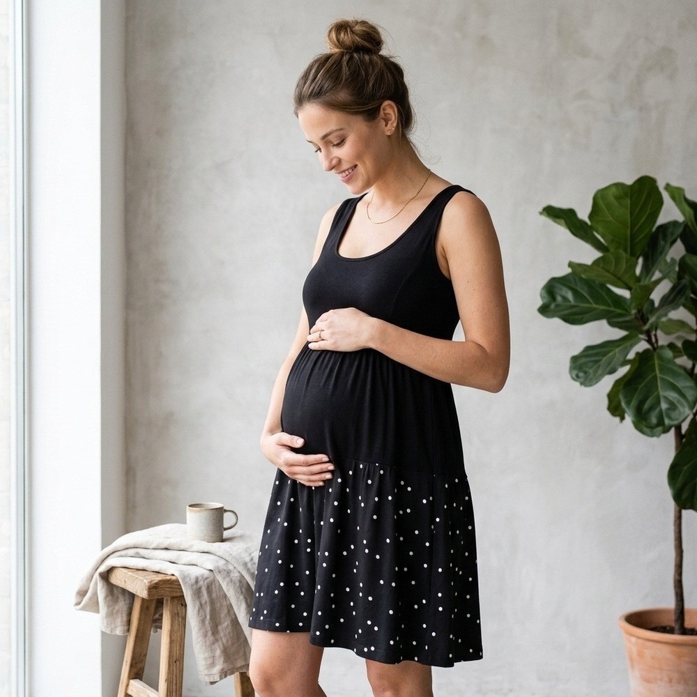 Seraphine Maternity Dress Black‎ 2